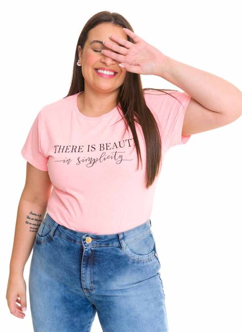 T-shirt Feminina There Is Beauty Laranja T-shirt Feminina There Is Beauty Laranja