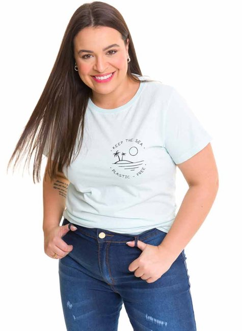 T-shirt Feminina Sea Verde T-shirt Feminina Sea Verde
