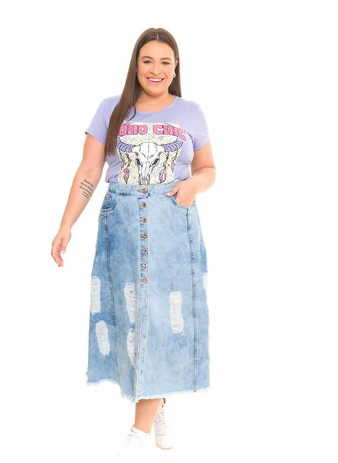 Baby Look Feminina Viscolycra Boho Chic Roxa Baby Look Feminina Viscolycra Boho Chic Roxa