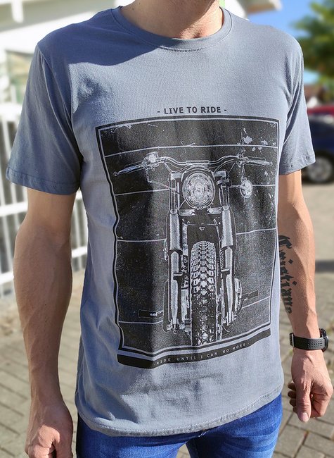 Camiseta Masculina Live To Ride Camiseta Masculina Live To Ride