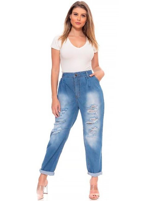 Calça Jeans Feminina Slouchy Calça Jeans Feminina Slouchy