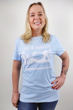 T-shirt Feminina Live In Paradise