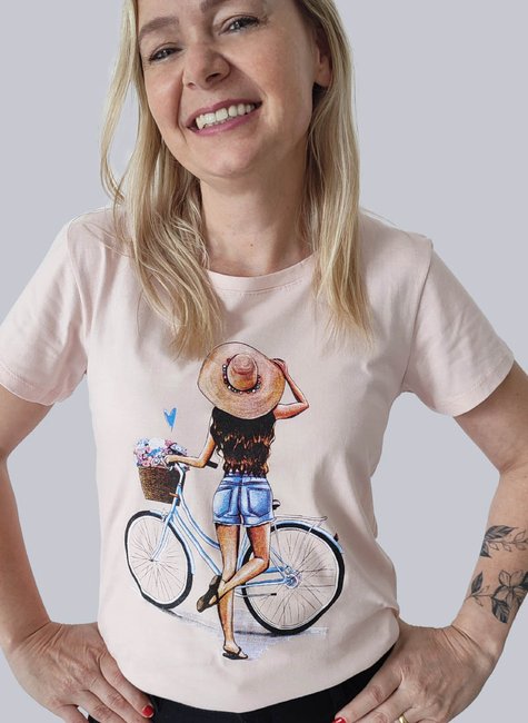 t shirt menina com bicicleta rose 6