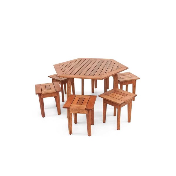 Conjunto Mesa De Jantar Em Madeira Maciça Retangular 6 Lugares Com Cadeiras  E Bancos Sem Encosto Magazine Decor Jatobá