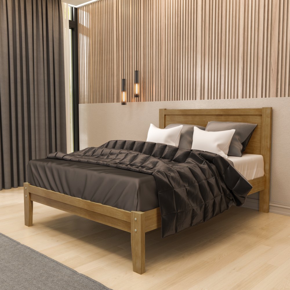 cama de casal 140cm em madeira macica linha prata finestra moveis 2