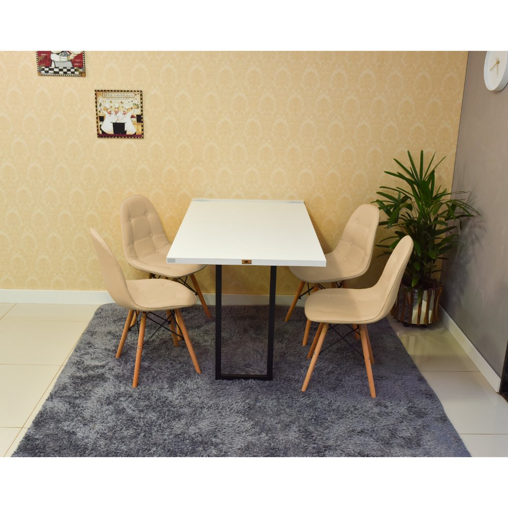 mesa dobravel retratil de parede 120x75 branca com 2 cadeiras eiffel botone nude 2