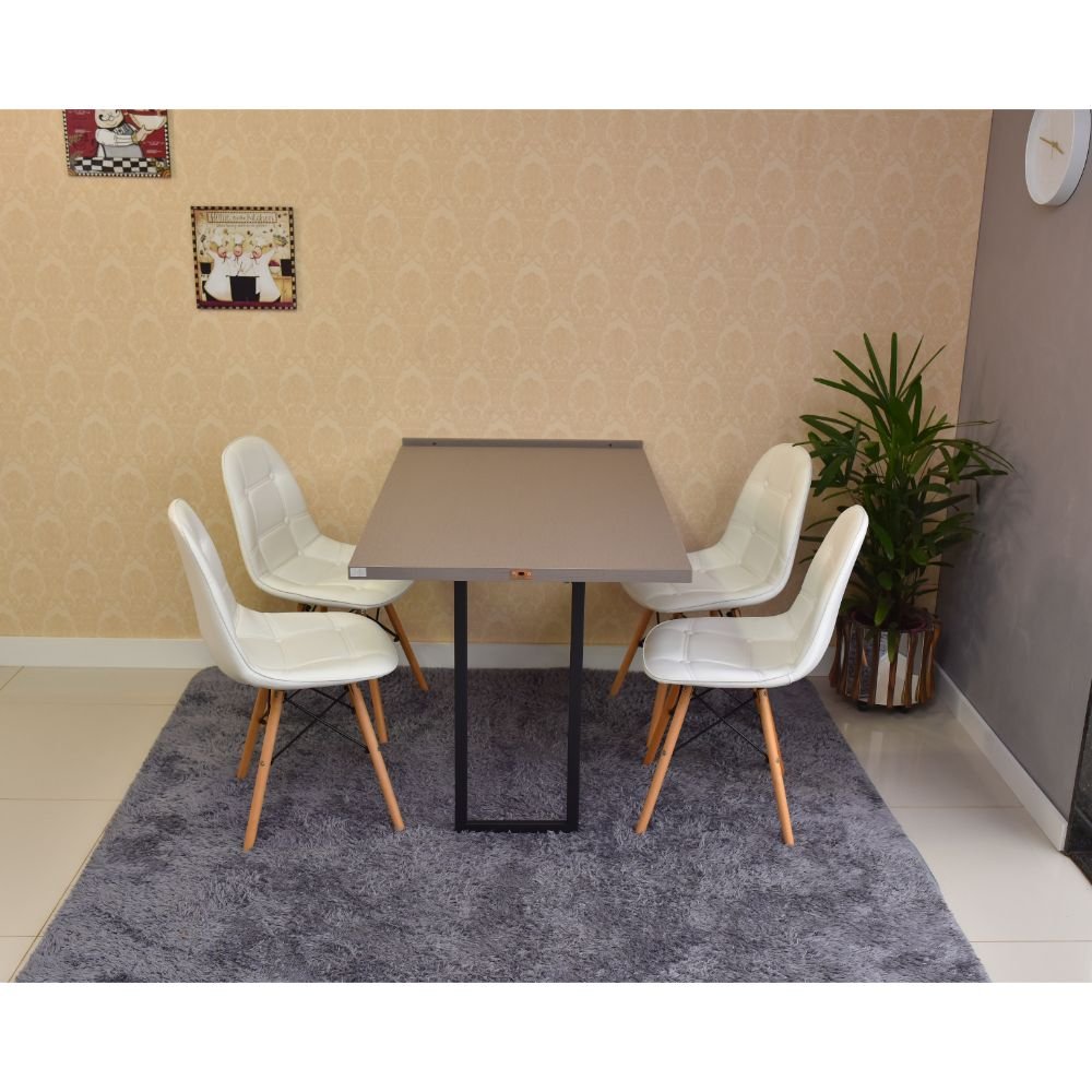 mesa dobravel retratil 120x75 volpi com 4 cadeiras eiffel botone branco 2