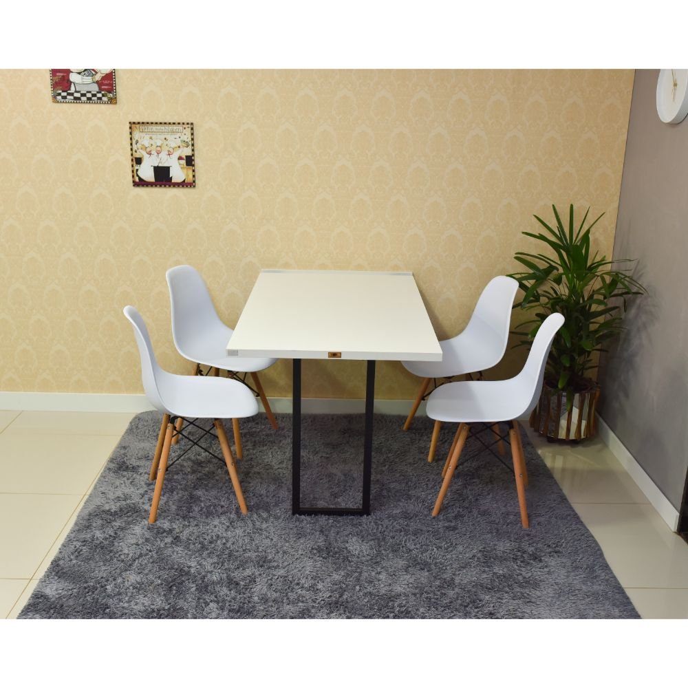 mesa dobravel retratil de parede 120x75cm com 4 cadeiras eames eiffel branco 3