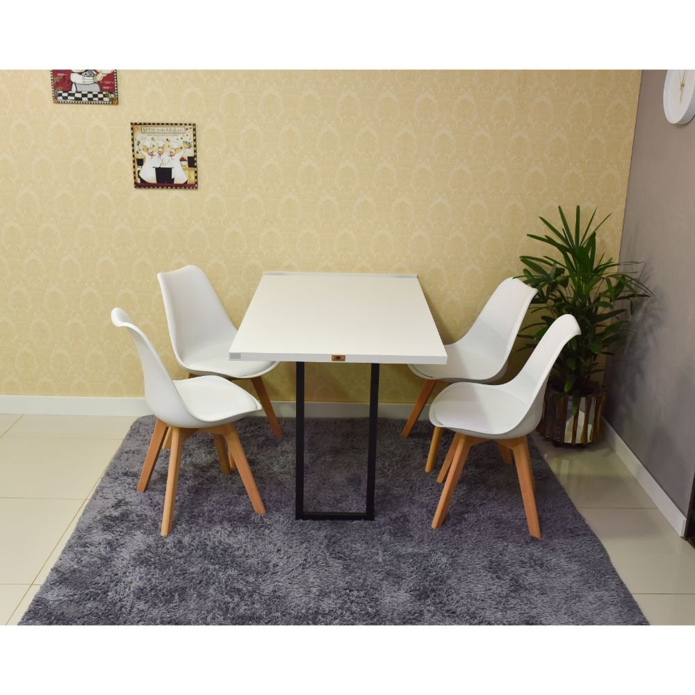 mesa dobravel retratil de parede branca 120x80 com 4 cadeiras eiffel leda branca 2