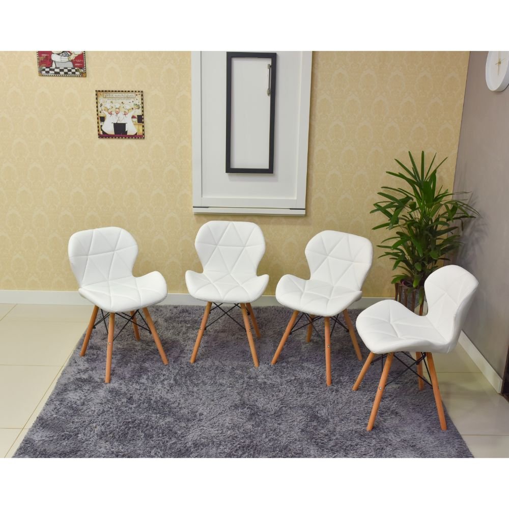 mesa dobravel retratil de parede branca 120x75cm com 4 cadeiras eiffel slim branca 2