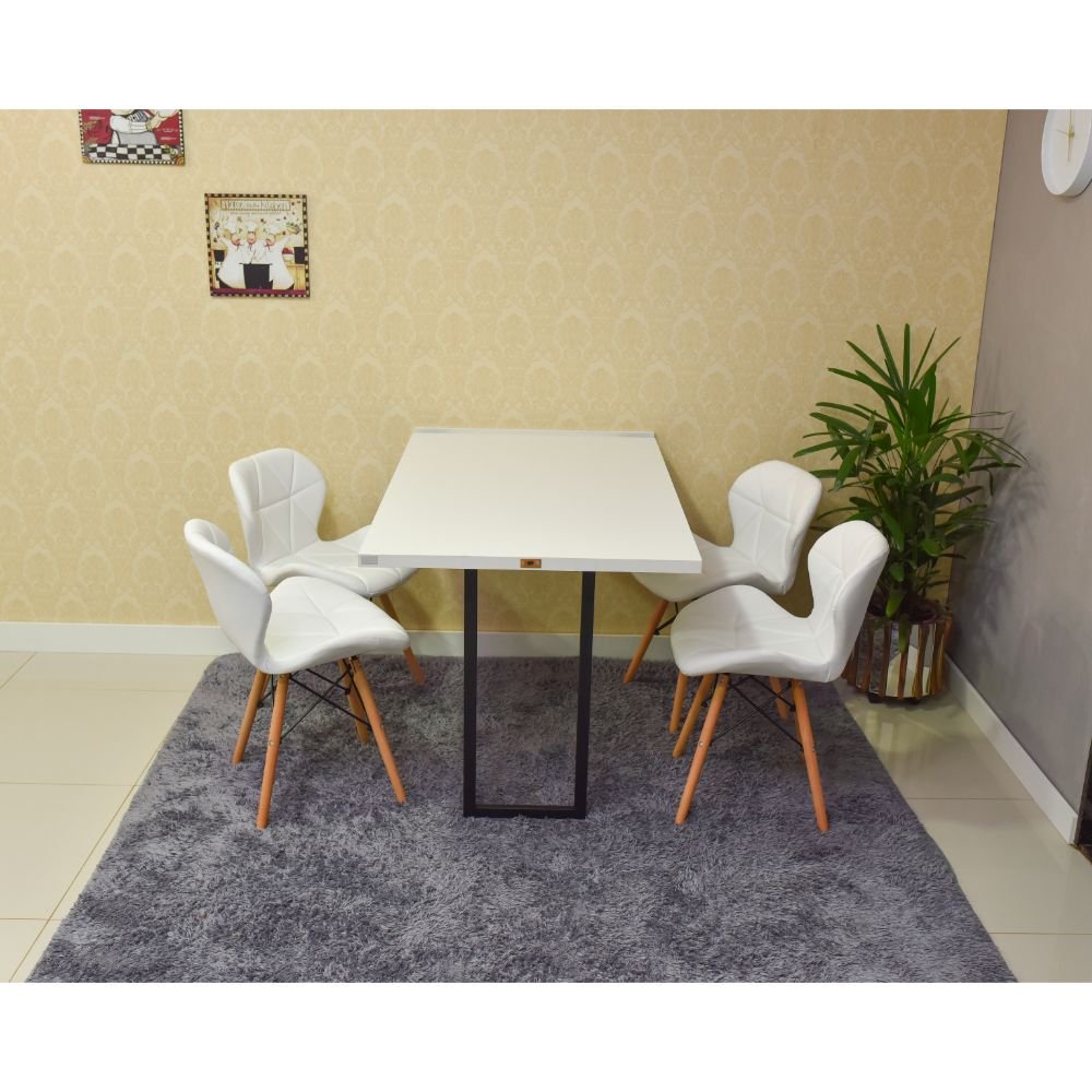 mesa dobravel retratil de parede branca 120x75cm com 4 cadeiras eiffel slim branca 3