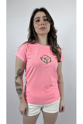 camiseta t shirt feminina estonada mahai grow rosa neon 1