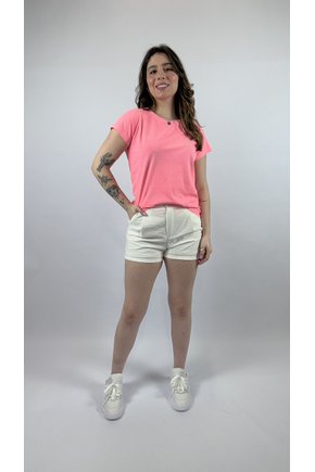 camiseta t shirt feminina estonada mahai mini logo rosa neon 2