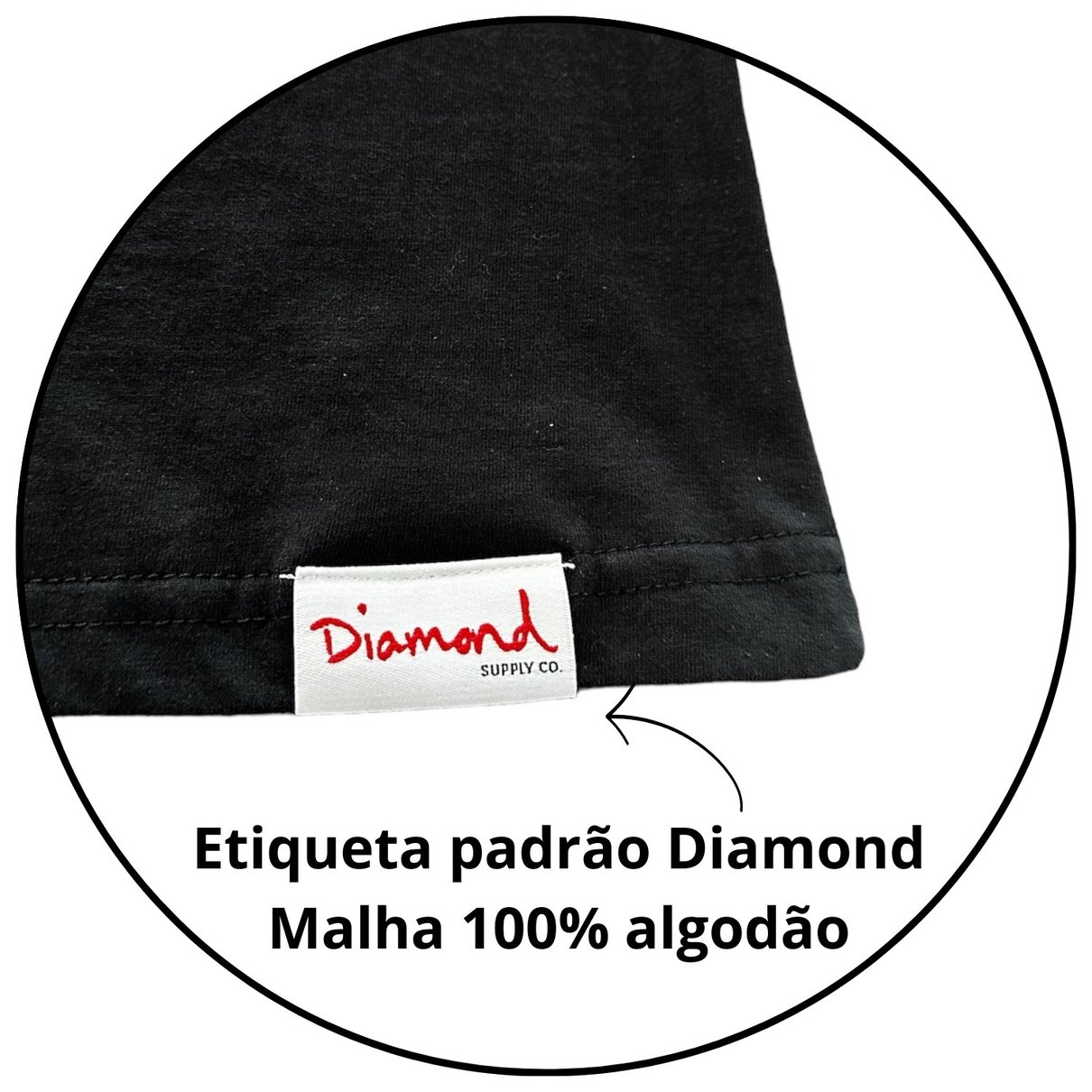 Camiseta Masculina Diamond Skull Tail Grab Preta Descrio 3