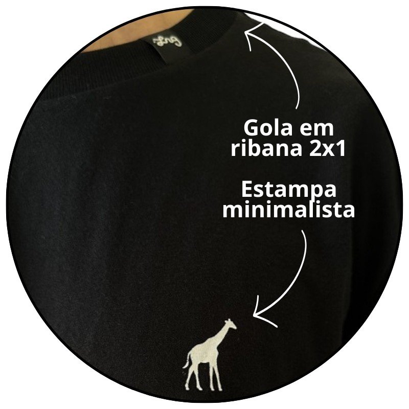 camiseta masculina lrg 47 girafa preta descricao 1