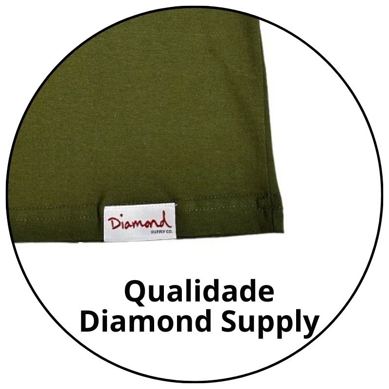 camiseta masculina diamond small og sign verde militar descricao 3