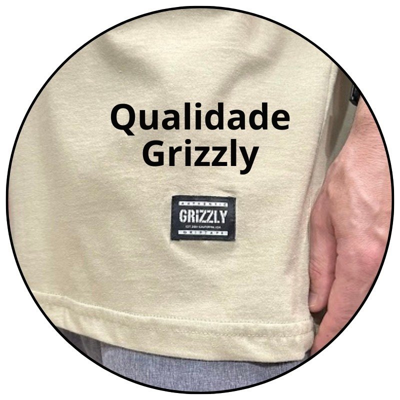 camiseta masculina grizzly og stamp sand areia descricao 3