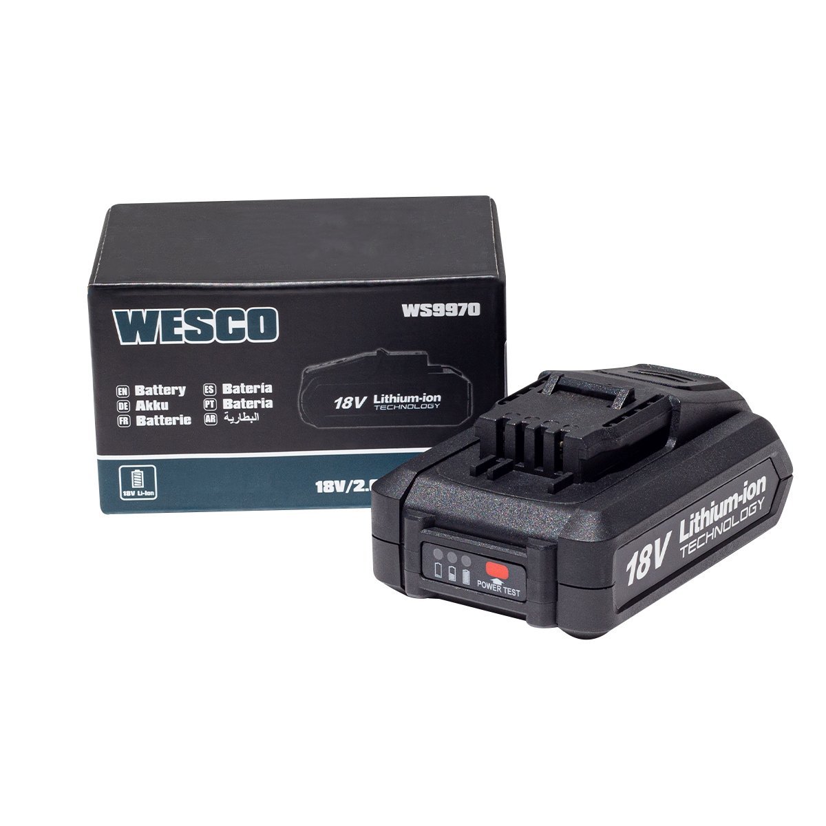 bateria 18v litio 2 0 amperes recarregavel ws9970 wesco 3