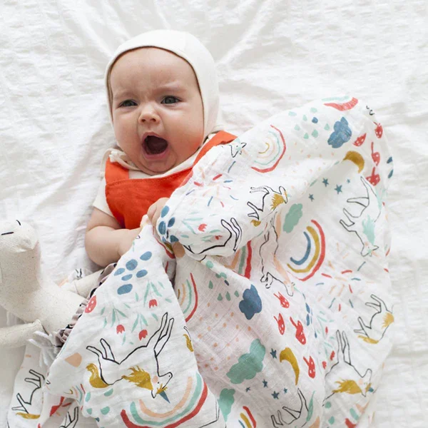 Cueiro Swaddle Soft 100 Algodão ArcoÍris
