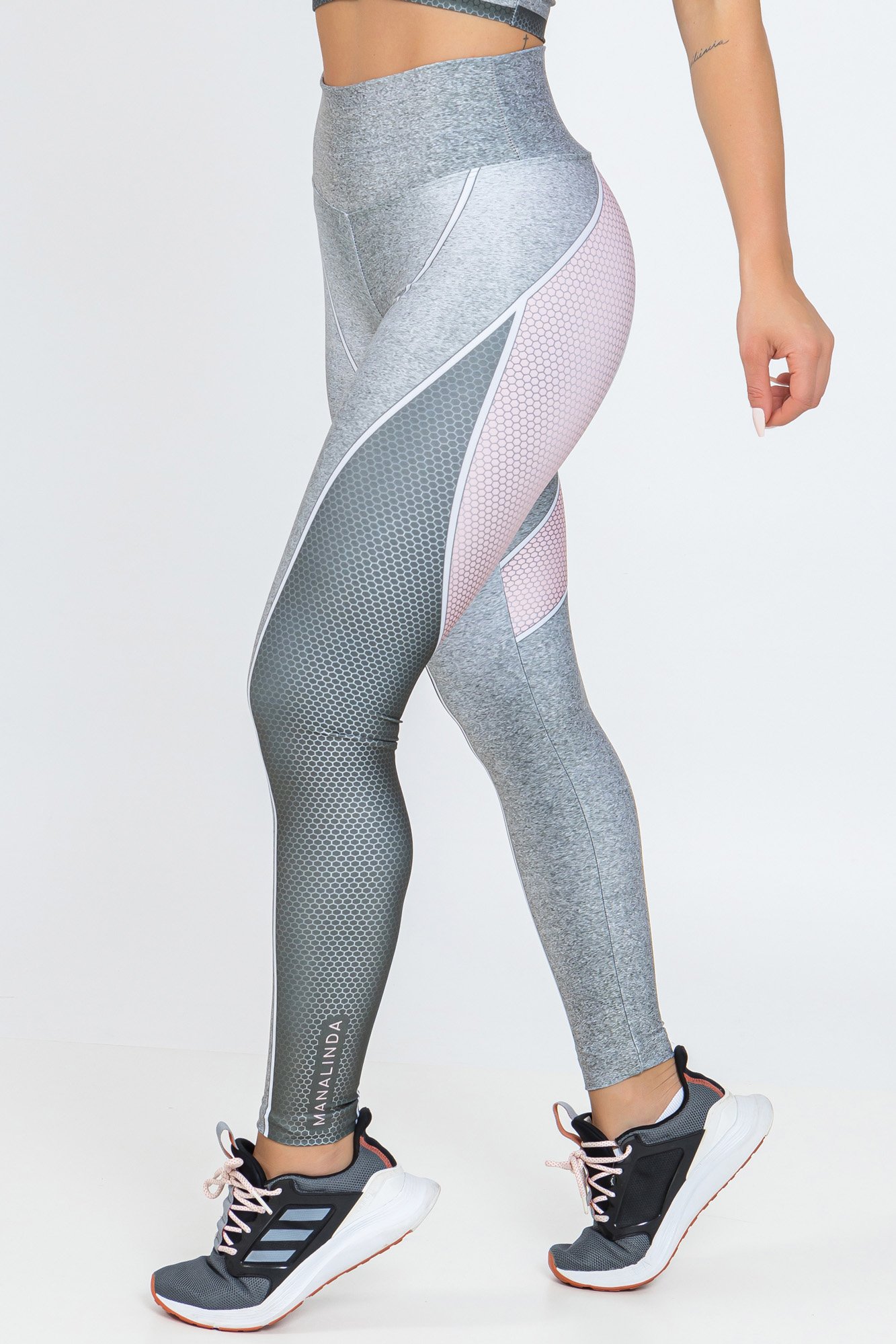 Legging Fitness Space Silver - Zero Transparência