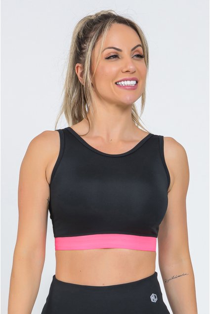Top Fitness Cropped Rosa