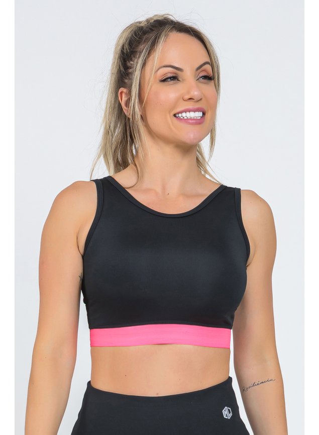 Top Fitness Cropped Rosa