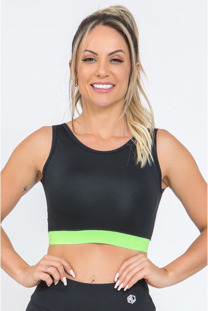 Top Fitness Cropped Verde