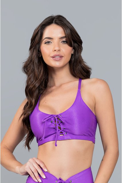 Top Fitness Metallic Roxo