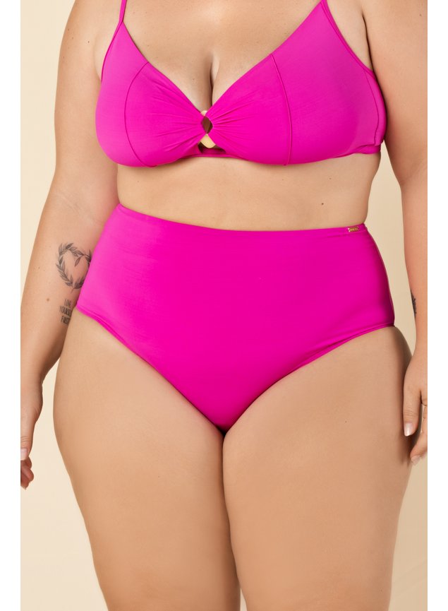 Calcinha Biquíni Plus Size Hot Pant Pink Power Mardu