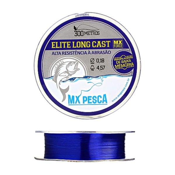 Linha MX Pesca - Elite Long Cast 300m - Azul Linha MX Pesca - Elite Long Cast 300m - Azul