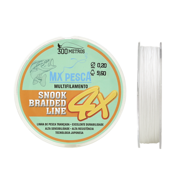 Linha Multifilamento Snook Braided Line 4X - MX Pesca Linha Multifilamento Snook Braided Line 4X - MX Pesca