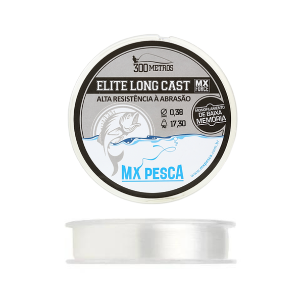 Linha MX Pesca - Elite Long Cast 300m - Transparente Linha MX Pesca - Elite Long Cast 300m - Transparente
