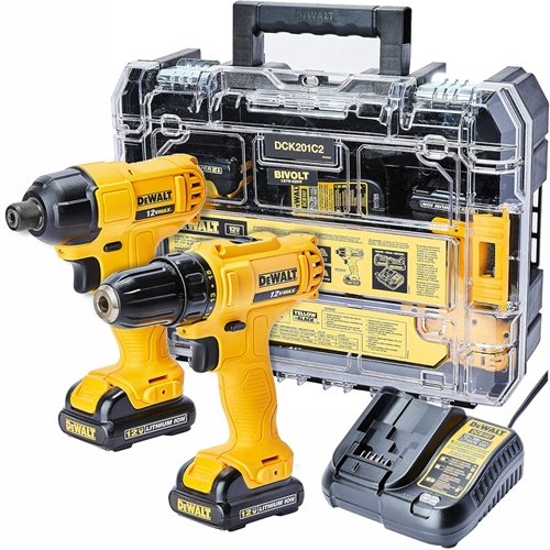 Kit Combo Parafusadeira 12V Furadeira 3 8 DCK201C2 Dewalt