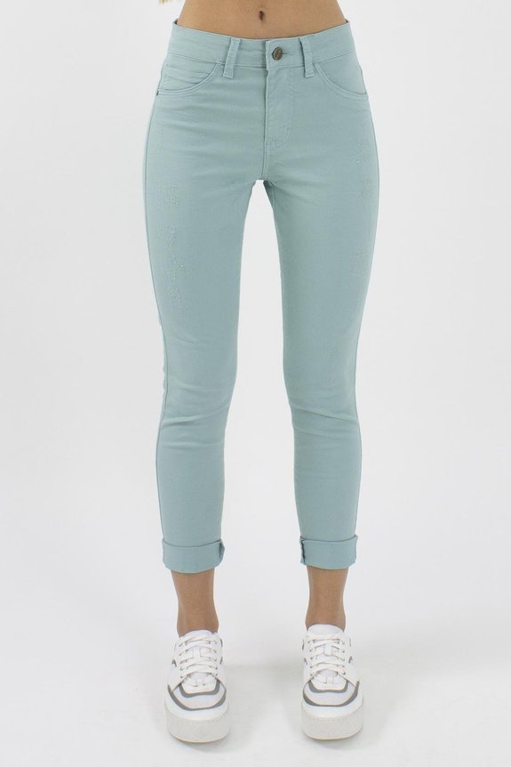 Calça Jeans Feminina Cigarrete Stretch Chloe Rosa Calça Jeans Feminina Cigarrete Stretch Chloe Rosa
