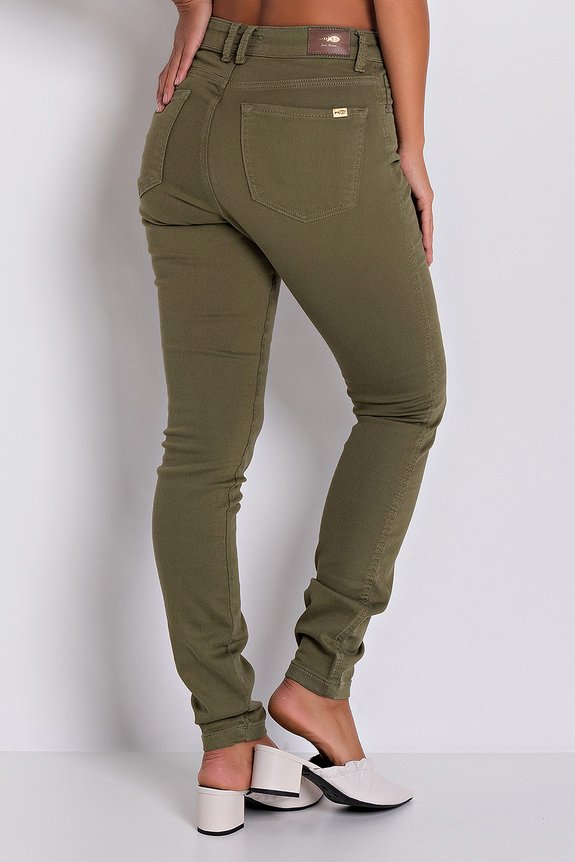 Calça Jeans Feminina Skinny Squash Nero Malha Verde Calça Jeans Feminina Skinny Squash Nero Malha Verde