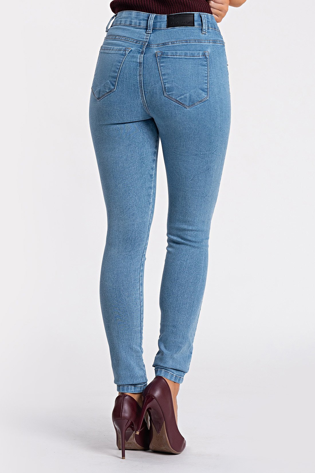 Calça skinny deals em jeans