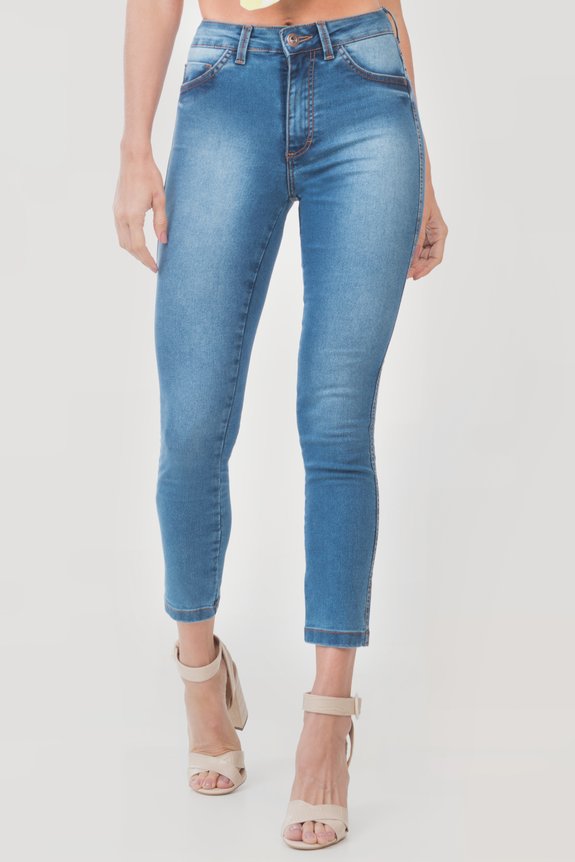 Calça Jeans Feminina Skinny Cropped Iolanda Calça Jeans Feminina Skinny Cropped Iolanda