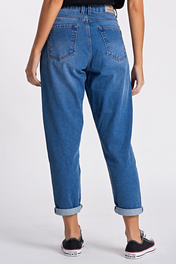 Calça Jeans Mom Algarve Blue Calça Jeans Mom Algarve Blue