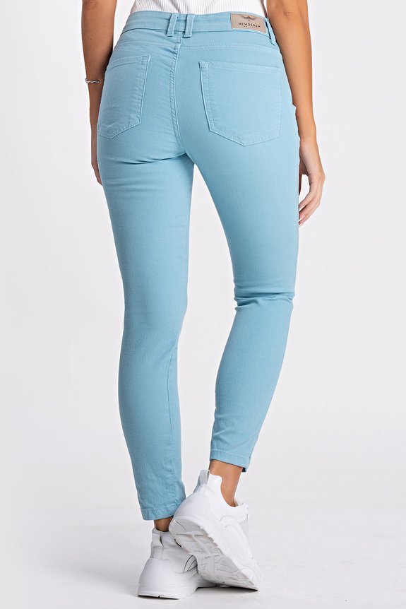 Calça Jeans Cigarrete Natural Flex Azul Celeste Calça Jeans Cigarrete Natural Flex Azul Celeste