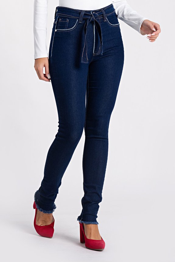 Calça Jeans Clochard c/ Cinto Denim Calça Jeans Clochard c/ Cinto Denim