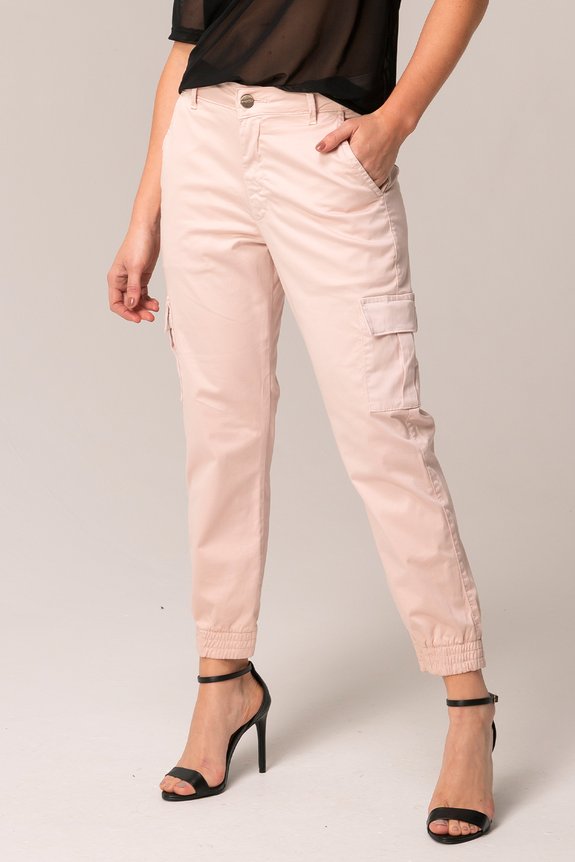 Calça Jeans Feminina Jogger Provence Rosa Calça Jeans Feminina Jogger Provence Rosa