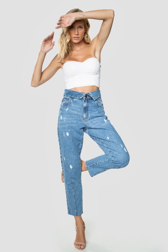 Calça Jeans Mom Feminina Ray Calça Jeans Mom Feminina Ray