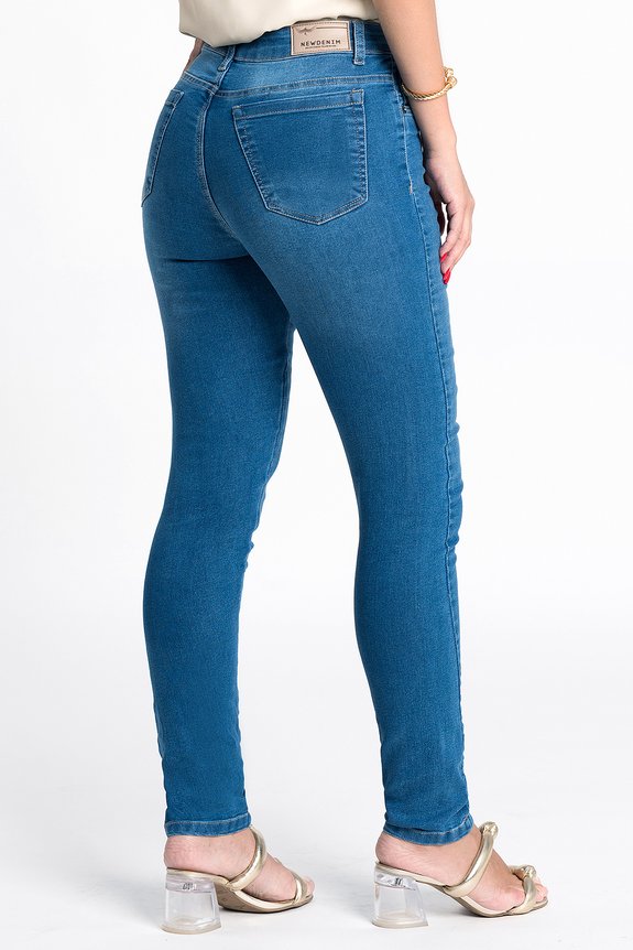 Calça Jeans Skinny Cintura Alta Trancoso Blue Calça Jeans Skinny Cintura Alta Trancoso Blue