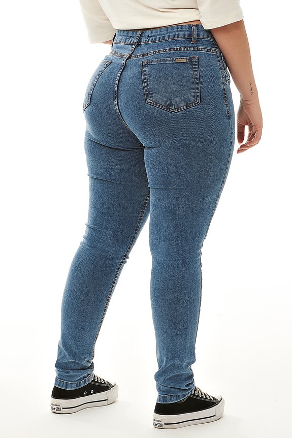 Calça Jeans Skinny Feminina Destroyed Denim Calça Jeans Skinny Feminina Destroyed Denim