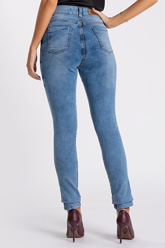 Calça Jeans Skinny Feminina Marmorizada Mindset Calça Jeans Skinny Feminina Marmorizada Mindset
