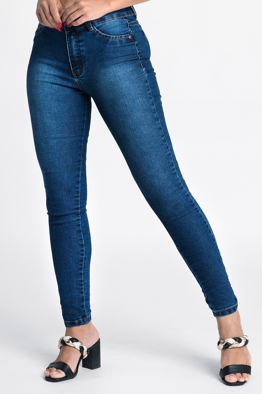 Calça jeans hot sale escuro