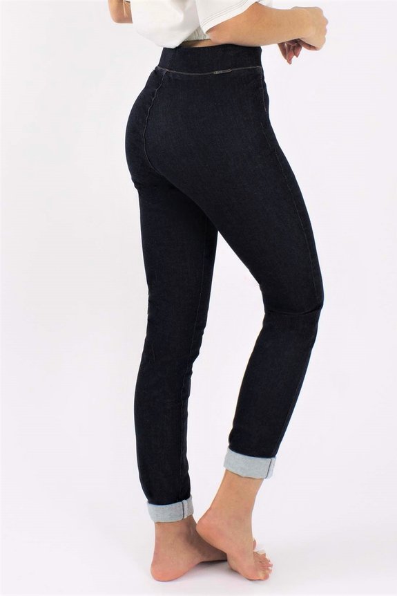 Calça Legging Jeans Feminina Stretch Escura Calça Legging Jeans Feminina Stretch Escura