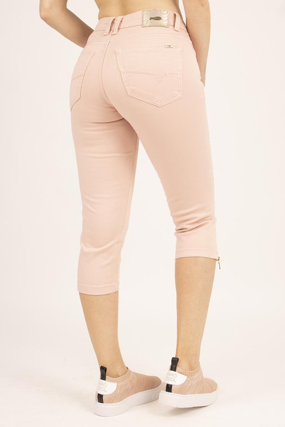 Calça Jeans Feminina Capri Rosa Calça Jeans Feminina Capri Rosa