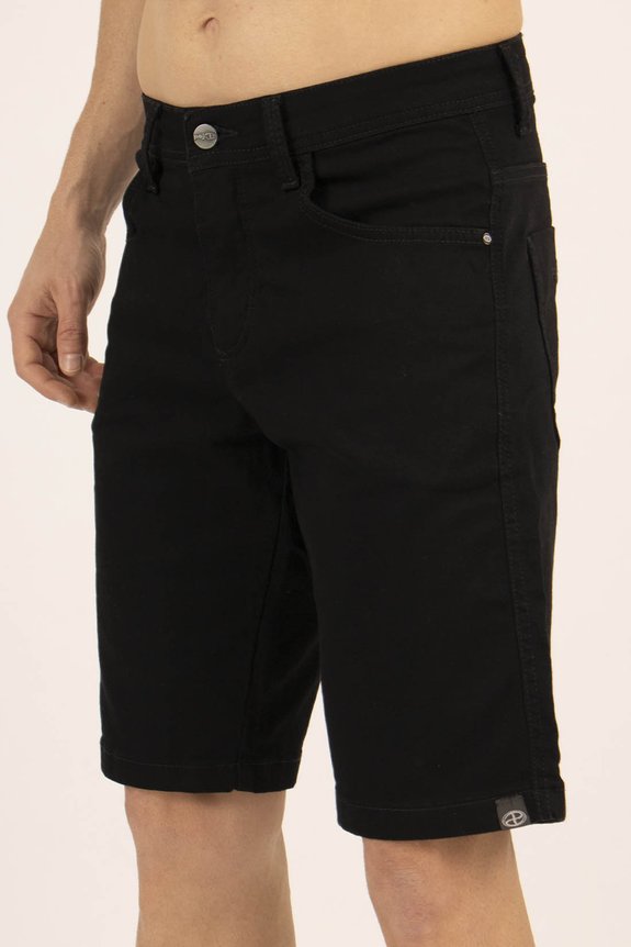 Bermuda Jeans Masculina Preta Slim Bermuda Jeans Masculina Preta Slim