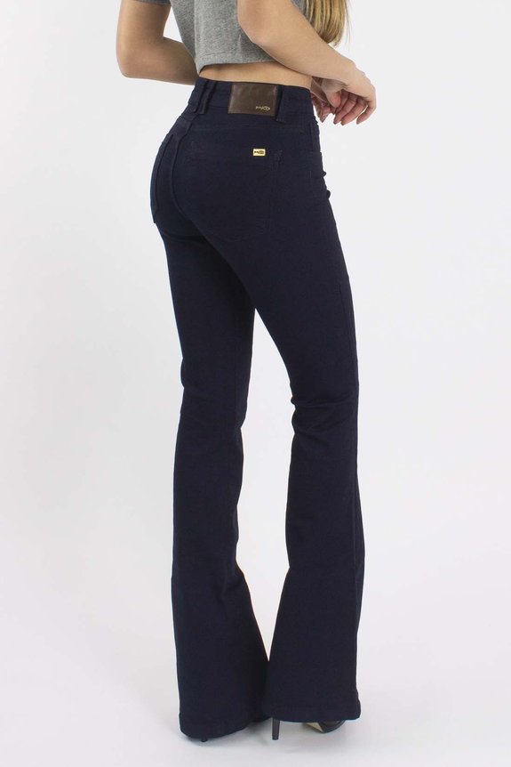 Calça Jeans Feminina Flare Splash Marinho Calça Jeans Feminina Flare Splash Marinho